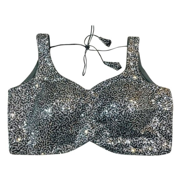 Black modern blouse in Sequin work - Picture 1 of 1